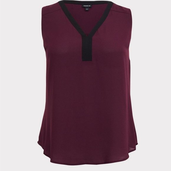 Torrid Size 2 - Georgette Tank - Highland Thistle - Picture 4 of 4